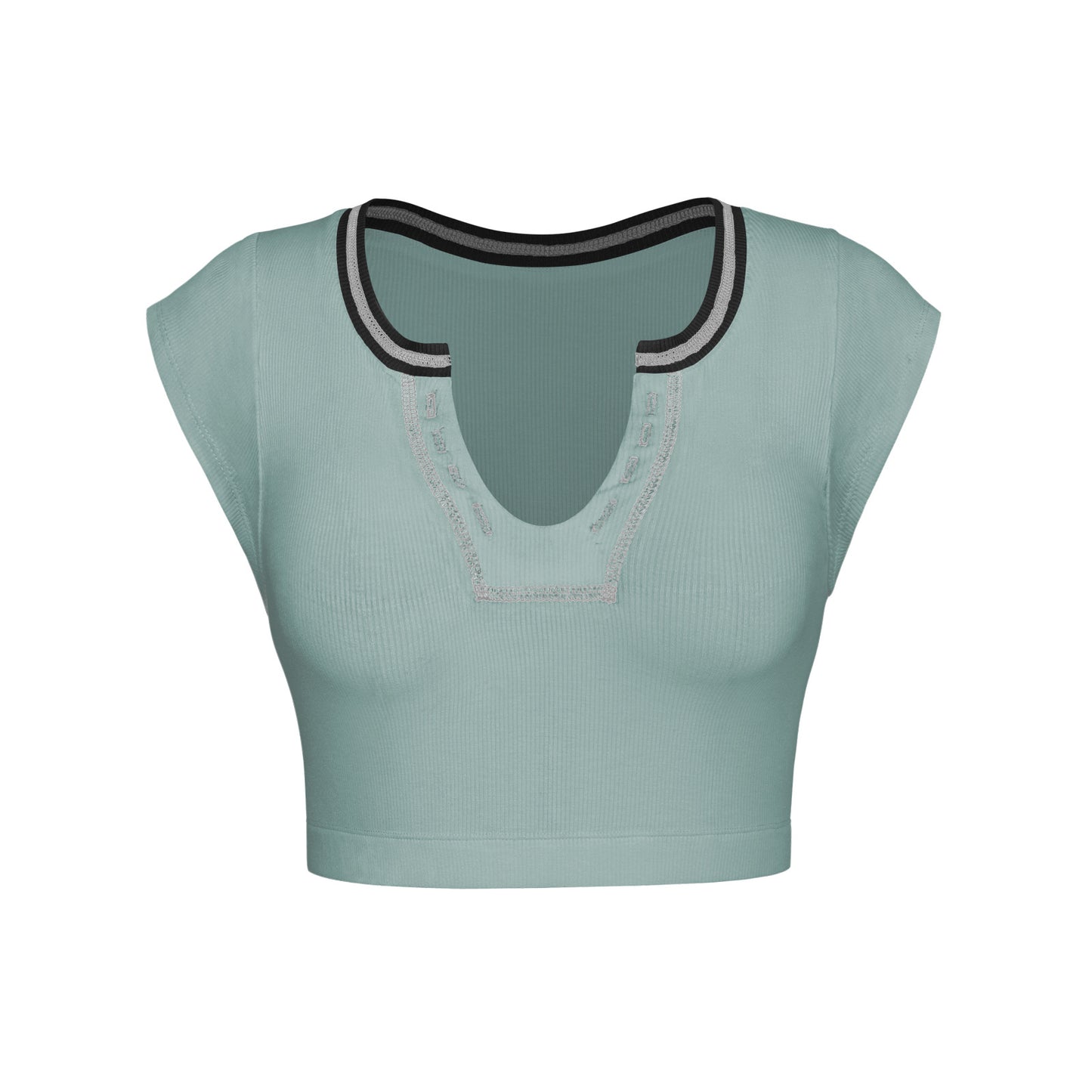 Sexy Designed Midriff Baring Knitted T Shirts