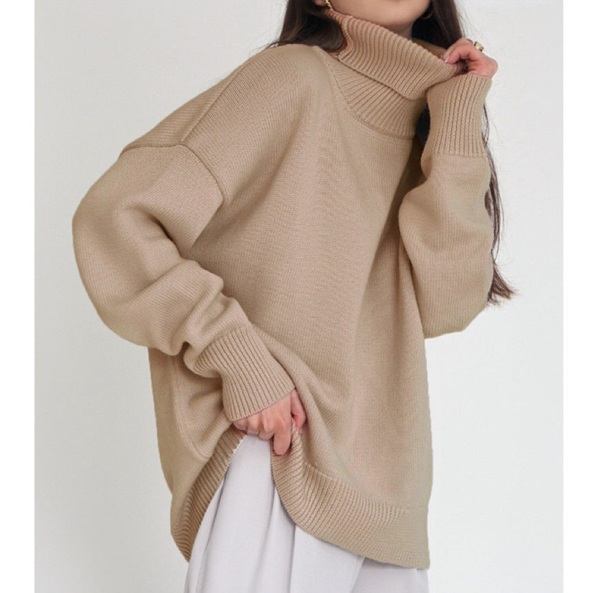 Fashion Turtleneck Knitted Loose Sweaters for Women