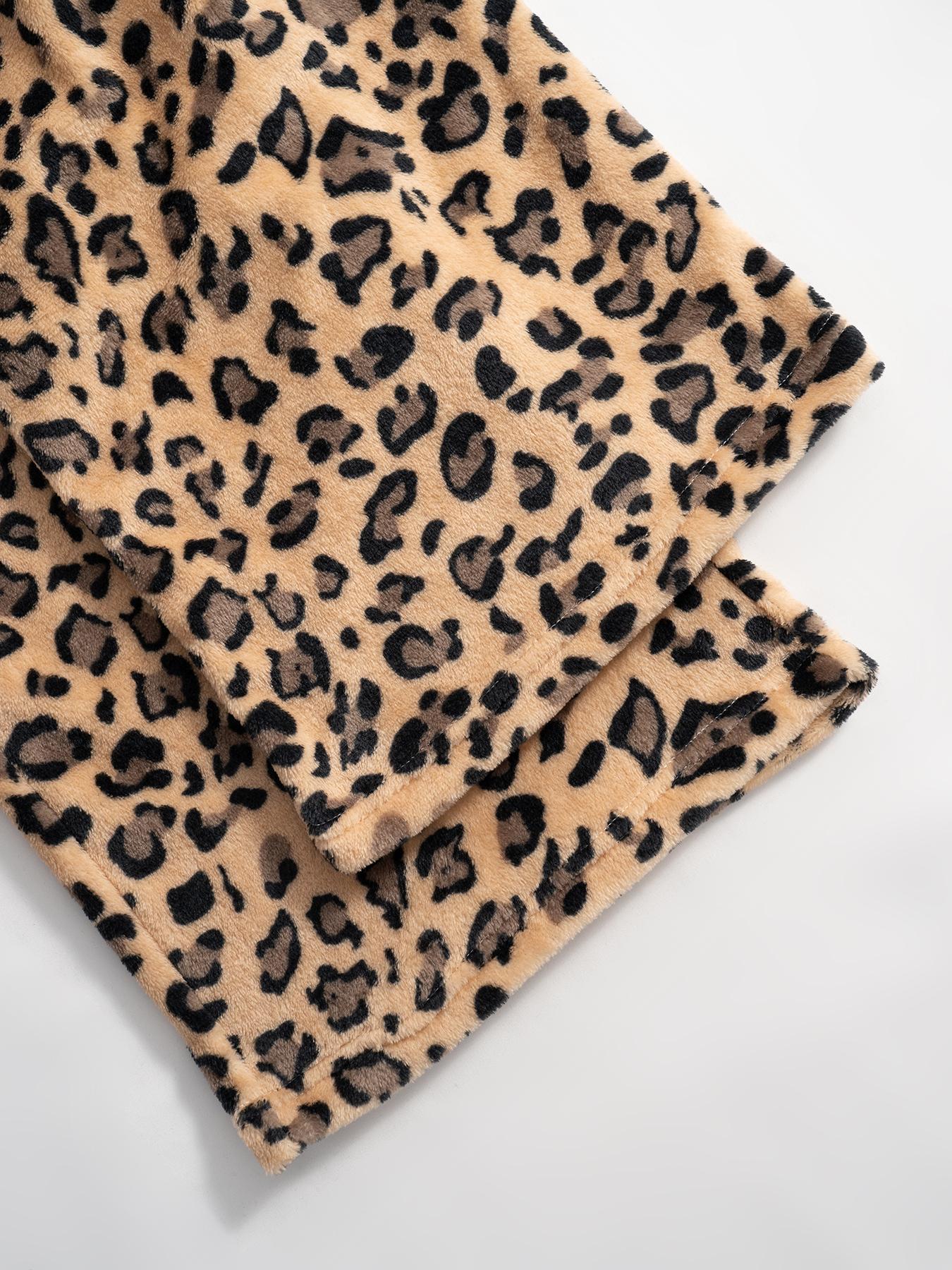 Casual Leopard Leopard Women Wide-leg Pants