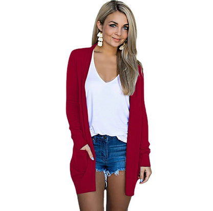 Fashion Long Sleeves Women Knitted Cardigans