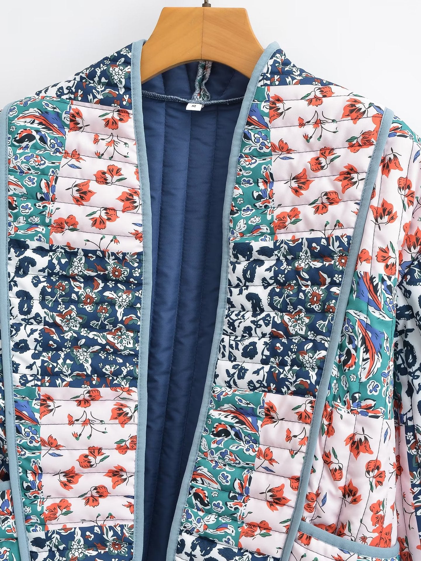 Designed Fashion Floral Print Cotton Overcoat