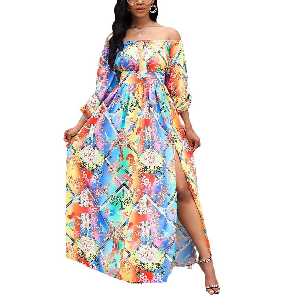 Vintage V Neck Long Sleeves Dresses