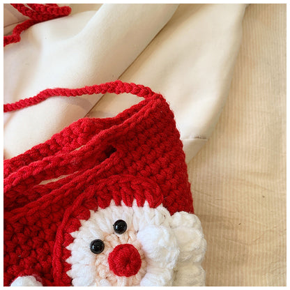 Merry Christmas Santa Claus Handmade Crochet Bags