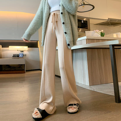 Casual Soft High Waist Winter Wide Legs Pants