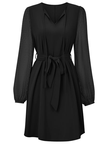 Fashion V Neck Long Sleeves Dresses