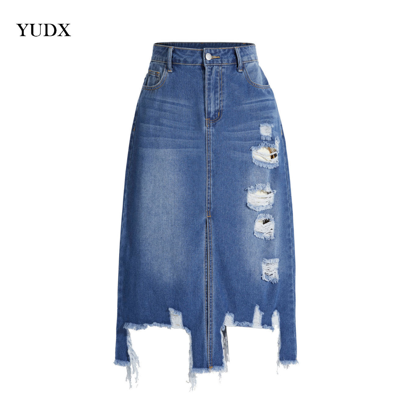 Summer High Waist A Line Denim Sheath Skirts