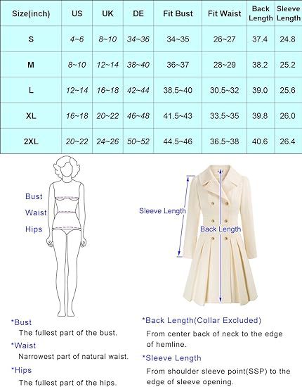 Fashion Women's Trench Coat Lapel Double-breasted Pocket A-shaped Pea Coat