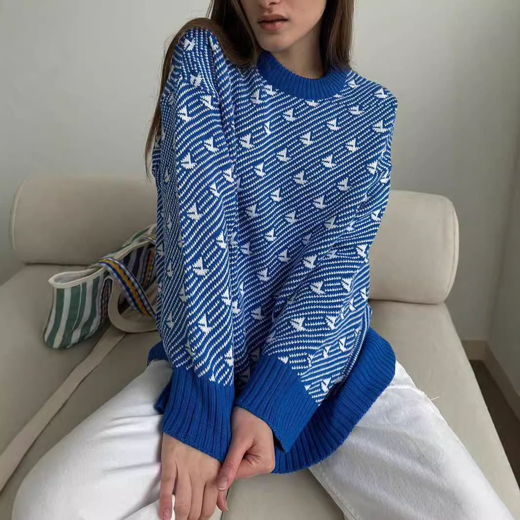 Casual Loose Knitted Pullover Sweaters for Women