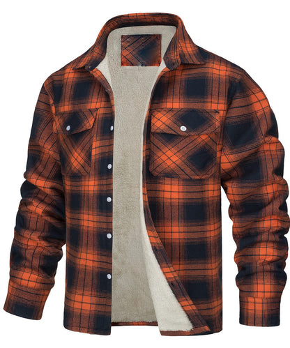 Casual Long Sleeves Thicken Shirts Jackets for Men