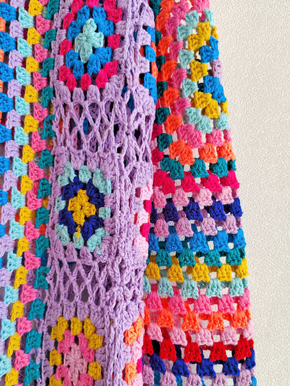 Colorful Crochet Irregular Tassels Coats for Women