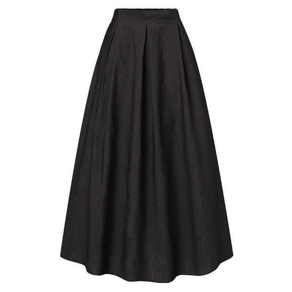 Casual High Waist Summer Long Skirts