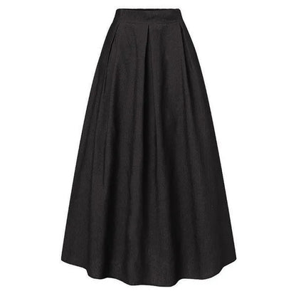 Casual High Waist Summer Long Skirts