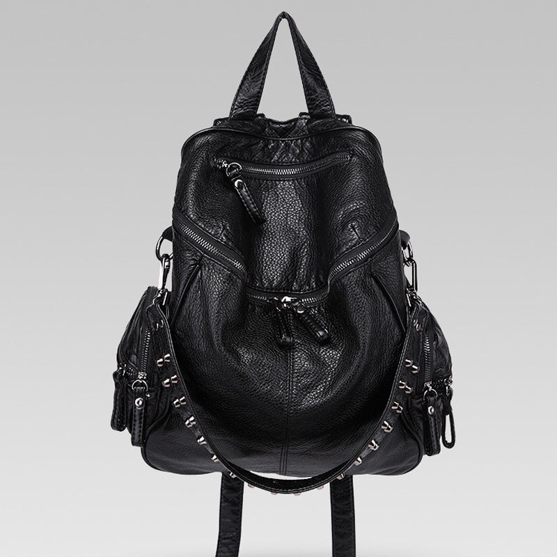 Fashion Rivet Large Storage PU Backpacks