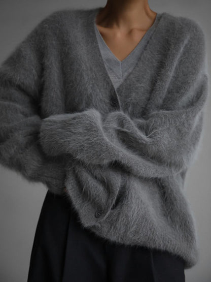 Casual V Neck Long Sleeves Knitted Sweaters