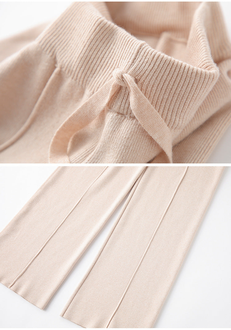 Casual Soft High Waist Winter Wide Legs Pants