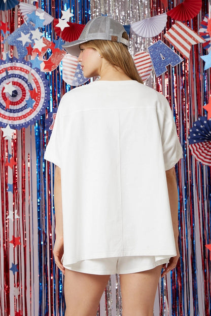 Casual Summer Independence Day Two Pieces Suits