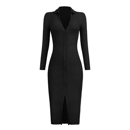 Sexy Long Sleeves Midi Length Sheath Dresses