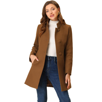 Fashion Popular Socket 3-breasted Slim-fit Women Coat