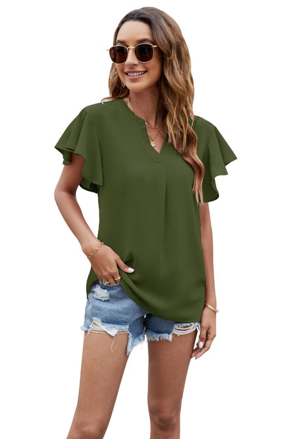 Casual Chiffon Short Sleeves Women Blouses