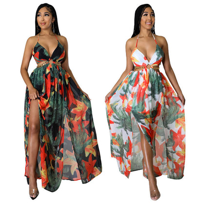 Sexy Halter Plus Sizes Summer Long Dresses