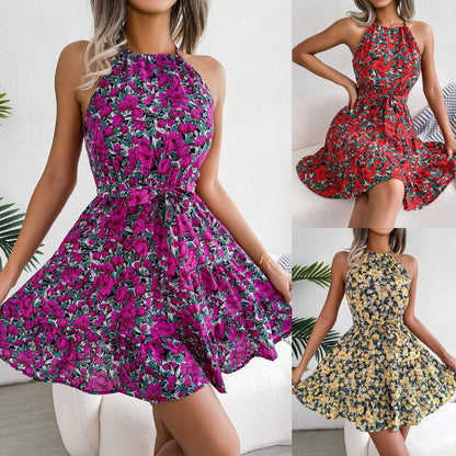Summer Casual Ruffled Short Dresses for Holiday