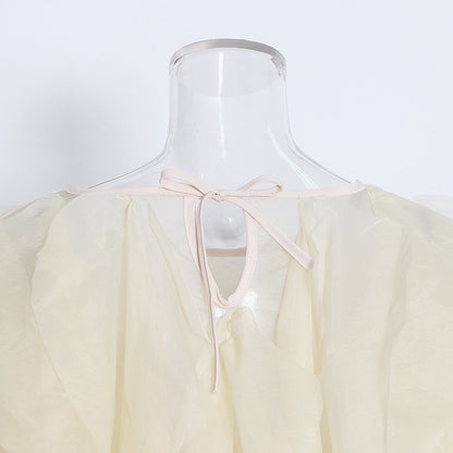 Designed Fashion Ruffled Long Sleeves Blouses Shirts