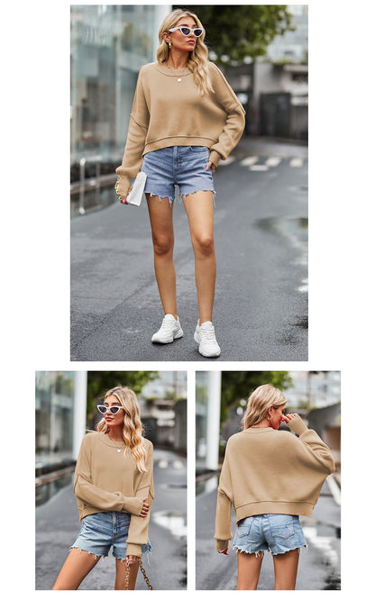 Fashion Round Neck Knitted Pullover Sweaters