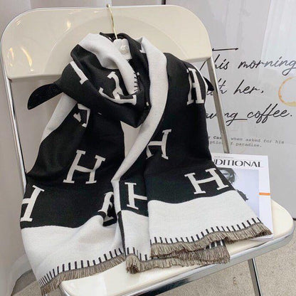 H Letter Winter Scarves
