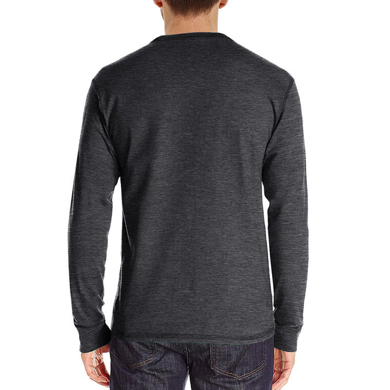 Casual Round Neck Long Sleeves T Shirts