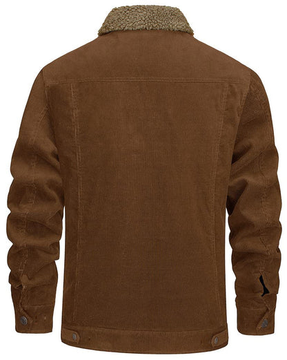 Casual Winter Long Sleeves Velvet Jacket Coats for Men