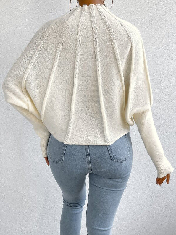 Casual High Neck Pullover Knitted Sweaters