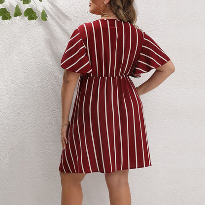 Casual Plus Sizes Boho Short Dresses
