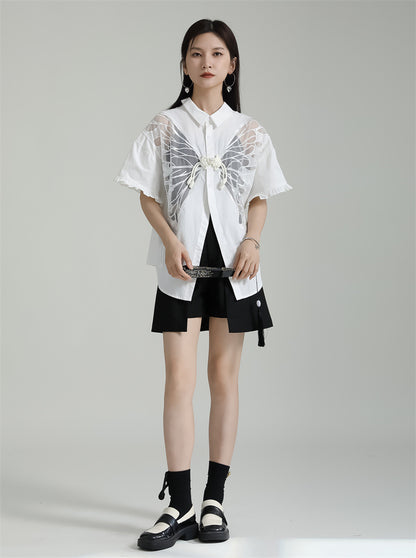 Designed Butterfly Double Sides Summer Shirts