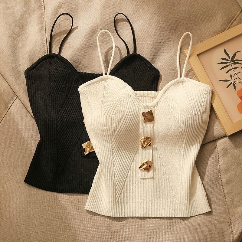 Summer Sleeveless Short Knitted Tank Tops