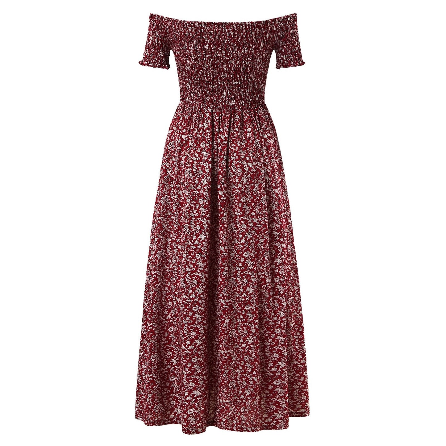 Casual Boho Off The Shoulder Summer Plus Sizes Dresses