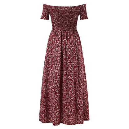 Casual Boho Off The Shoulder Summer Plus Sizes Dresses