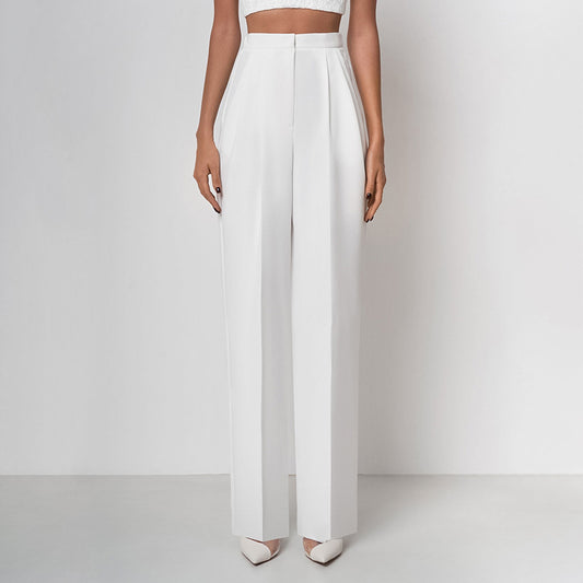 Fashion Elastic Waist Casual Pants