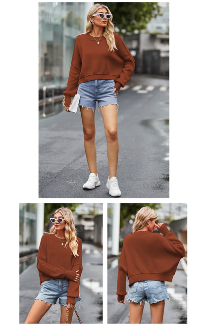 Fashion Round Neck Knitted Pullover Sweaters