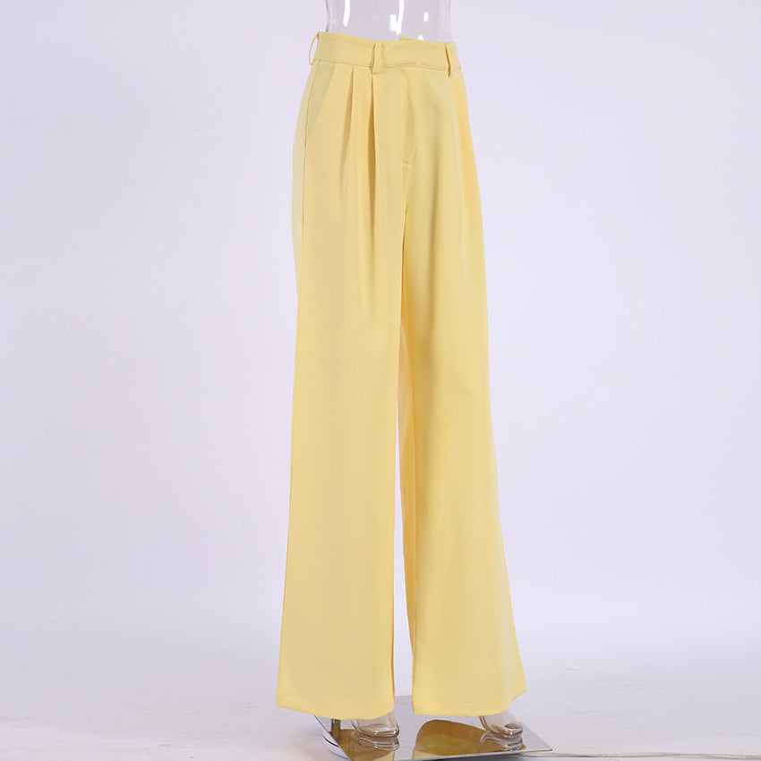 Casual High Waist Wide Legs Long Pants for Women