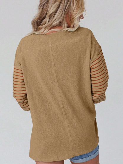 Casual Round Neck Long Sleeves T Shirts for Women