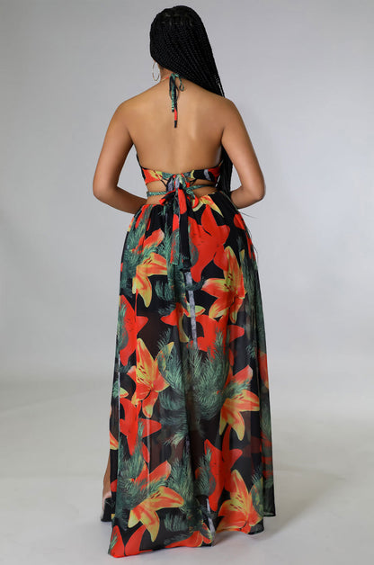 Sexy Halter Plus Sizes Summer Long Dresses