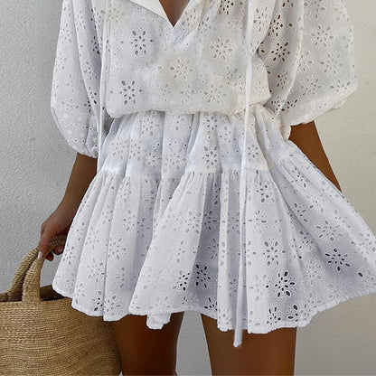 Summer Half Sleeves Mini Dresses