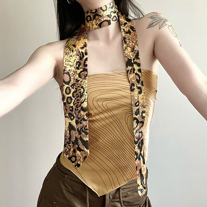 Fashion Backless Midriff Baring Summer Tank Tops