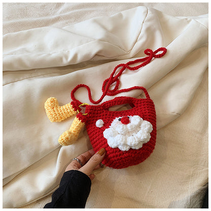 Merry Christmas Santa Claus Handmade Crochet Bags
