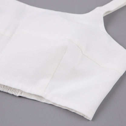 Summer Linen Crop Tops and Wide Legs Pants for Women