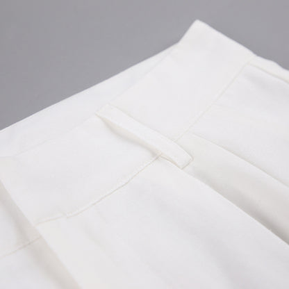 Summer Linen Crop Tops and Wide Legs Pants for Women
