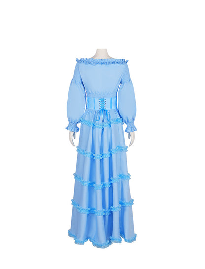 The Little Mermaid Ariel Blue Princess Dress Cosplay Costume 2002