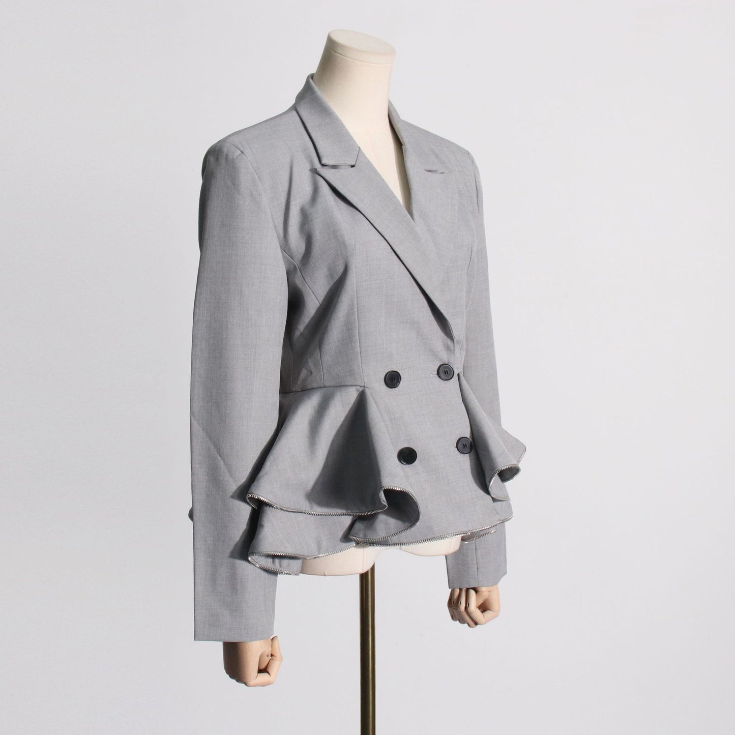 Designed Ruffled Women Blazer Tops