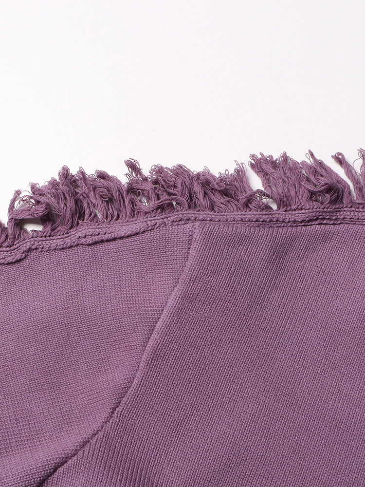 Designed  Fashion Coloring Tassels Knitted Sweaters