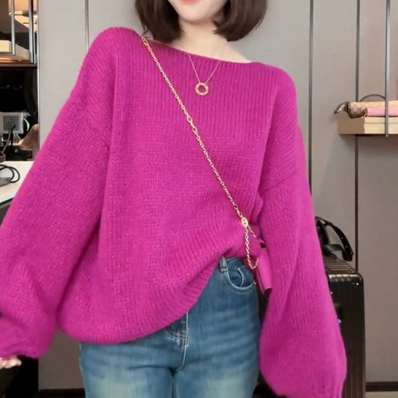 Colorful Long Sleeves Knitted Pullover Sweaters